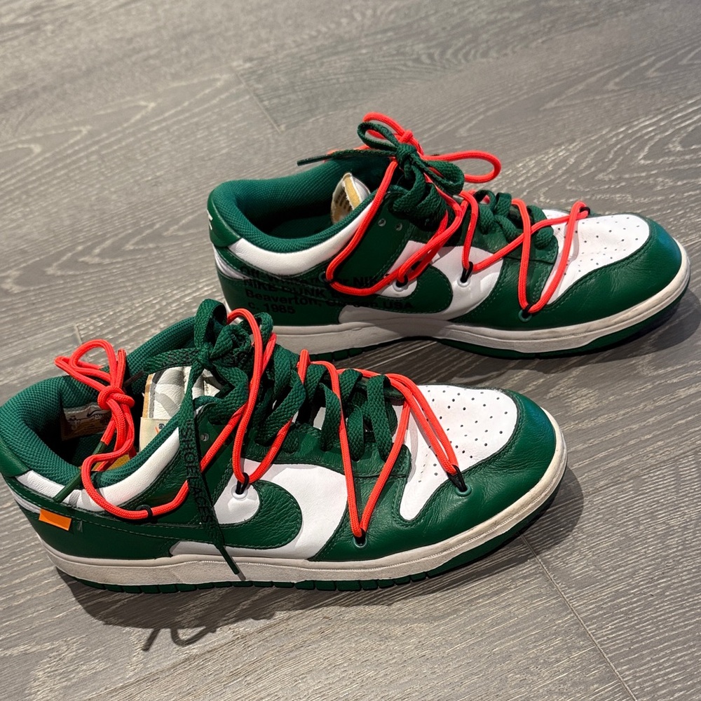 Nike Green and White Men's Shoes